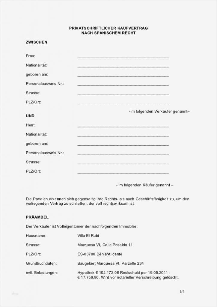 Privat Vertrag Vorlage Einzigartig Privater Kaufvertrag