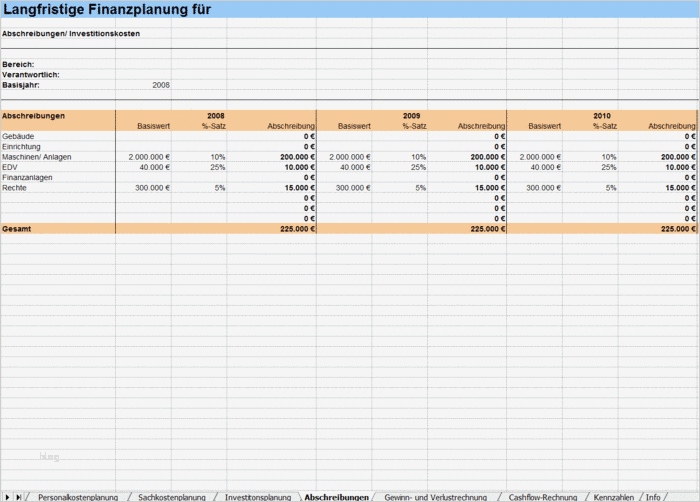 Private Finanzplanung Excel Vorlage Großartig Langfristige Finanzplanung – Excel Tabelle – Business
