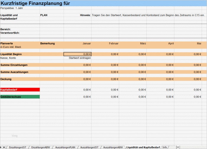 Private Finanzplanung Excel Vorlage Gut Finanzplanung – Management Handbuch – Business Wissen