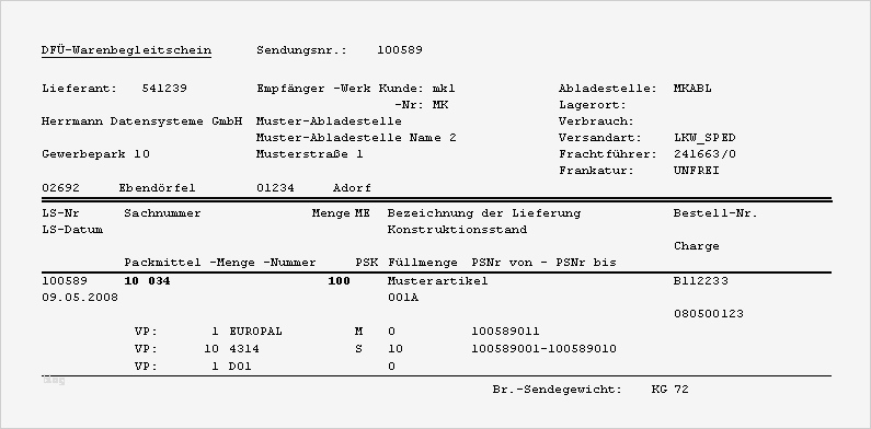 Produktionslenkungsplan Vda Vorlage Wunderbar Herrmann Datensysteme Erzeugung Von Edi Versandpapieren