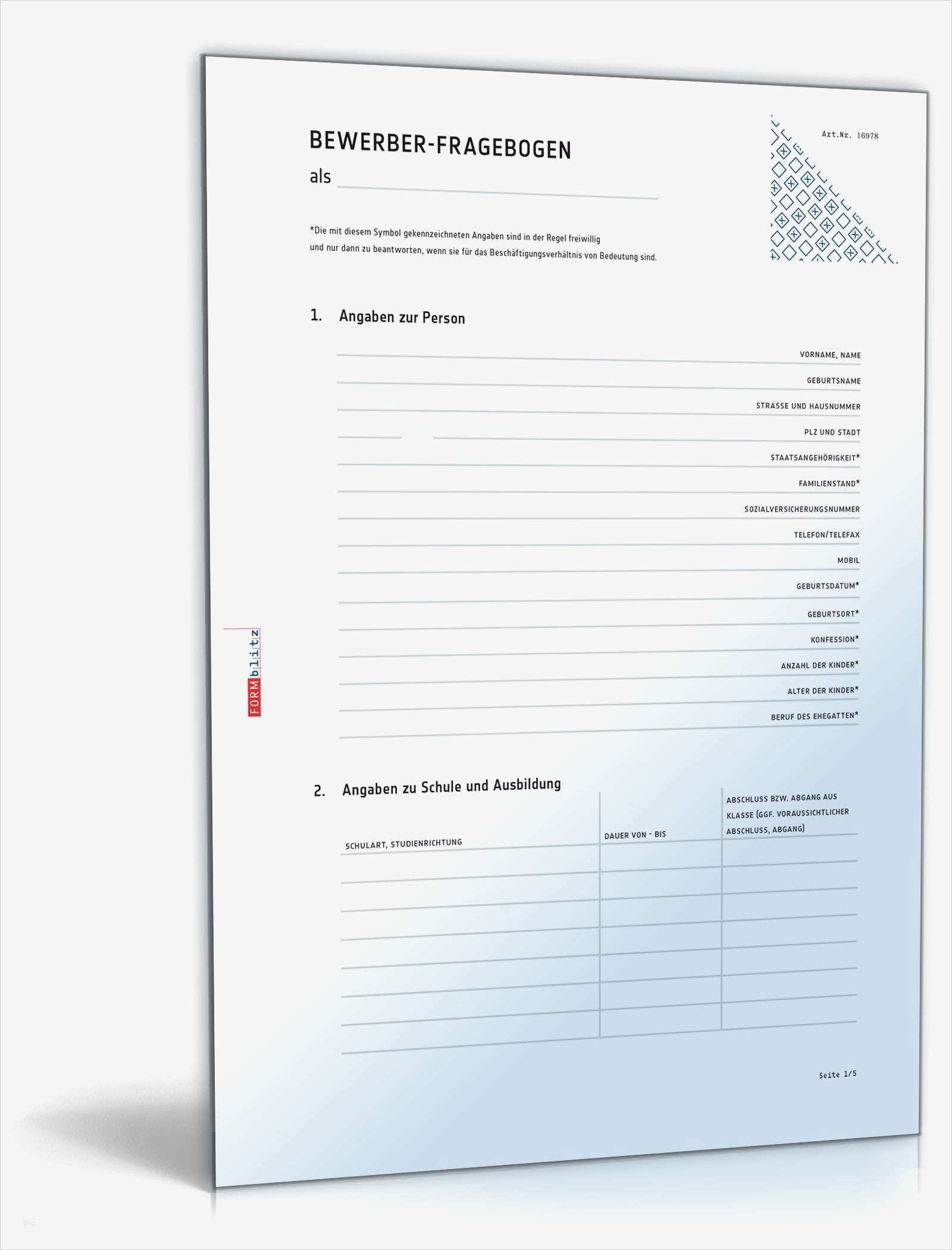 Produkttest Fragebogen Vorlage Angenehm Bewerber Fragebogen Muster Vorlage Zum Download