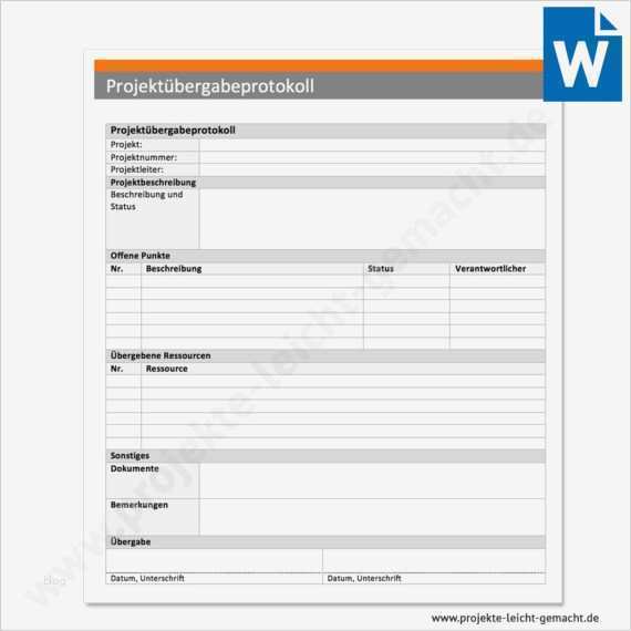 Projekt übergabeprotokoll Vorlage Bewundernswert Vorlage Projektübergabeprotokoll