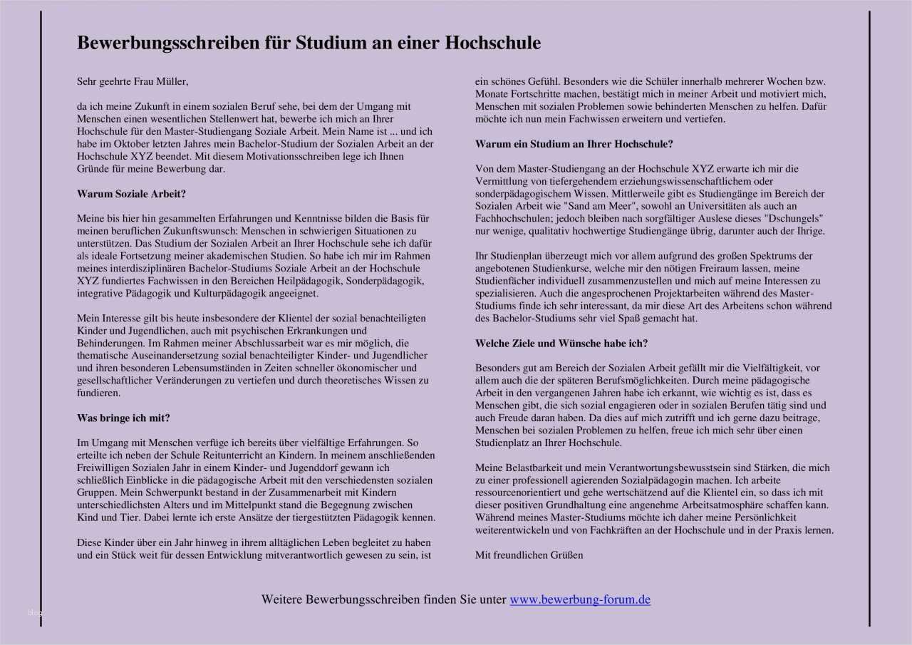 Projektarbeit Schule Vorlage Elegant Bewerbungsschreiben – Muster Für Erstellung