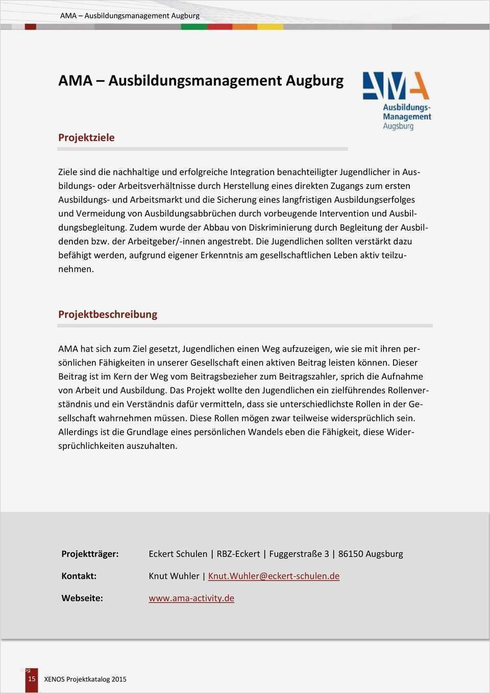 Projektbeschreibung Vorlage Schule Genial Xenos Projekte Von A Z Pdf