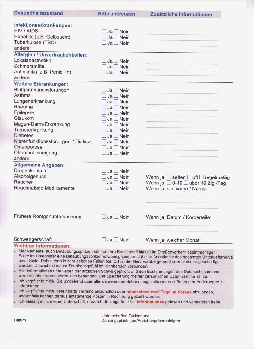 Psychologische Anamnese Vorlage Cool Gemütlich Anamnese formular Vorlage Zeitgenössisch