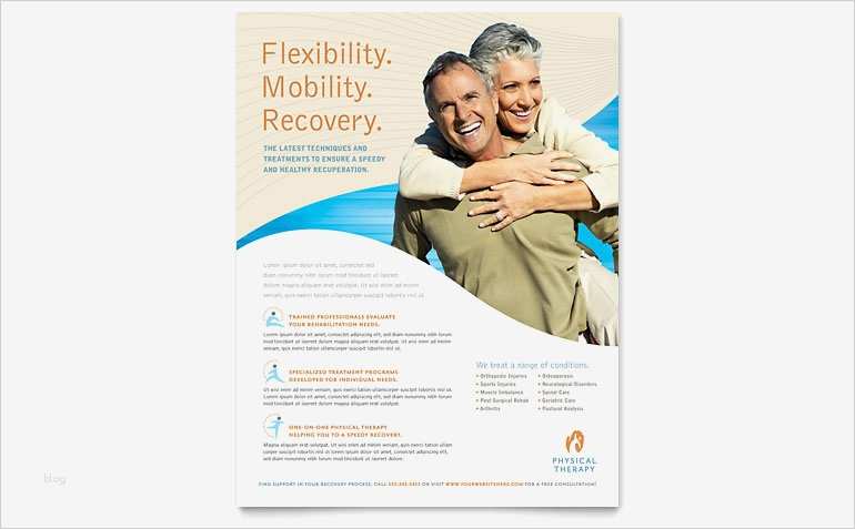 Publisher Flyer Vorlage Cool Physical therapist Flyer Template Word & Publisher