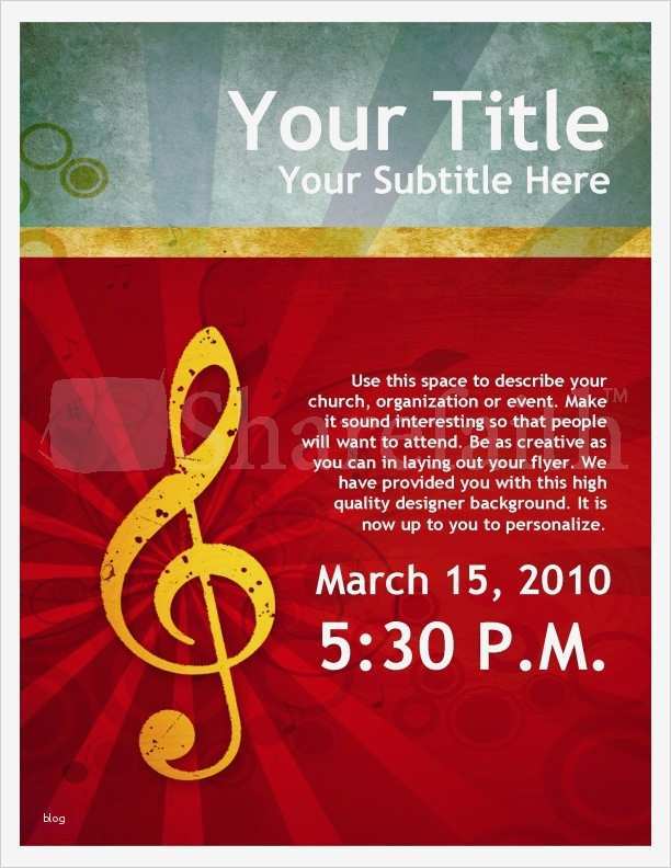 Publisher Flyer Vorlage Elegant Music Service Flyer Template