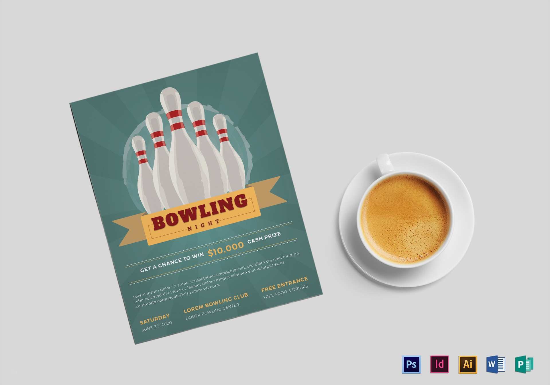 Publisher Flyer Vorlage Hübsch Groß Bowling Flyer Vorlage Fotos Entry Level Resume
