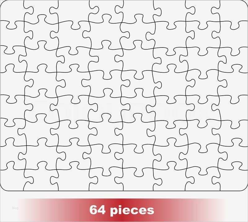 Puzzle Vorlage Din A4 Angenehm Blank Puzzle form 64 Pieces Stock Vector