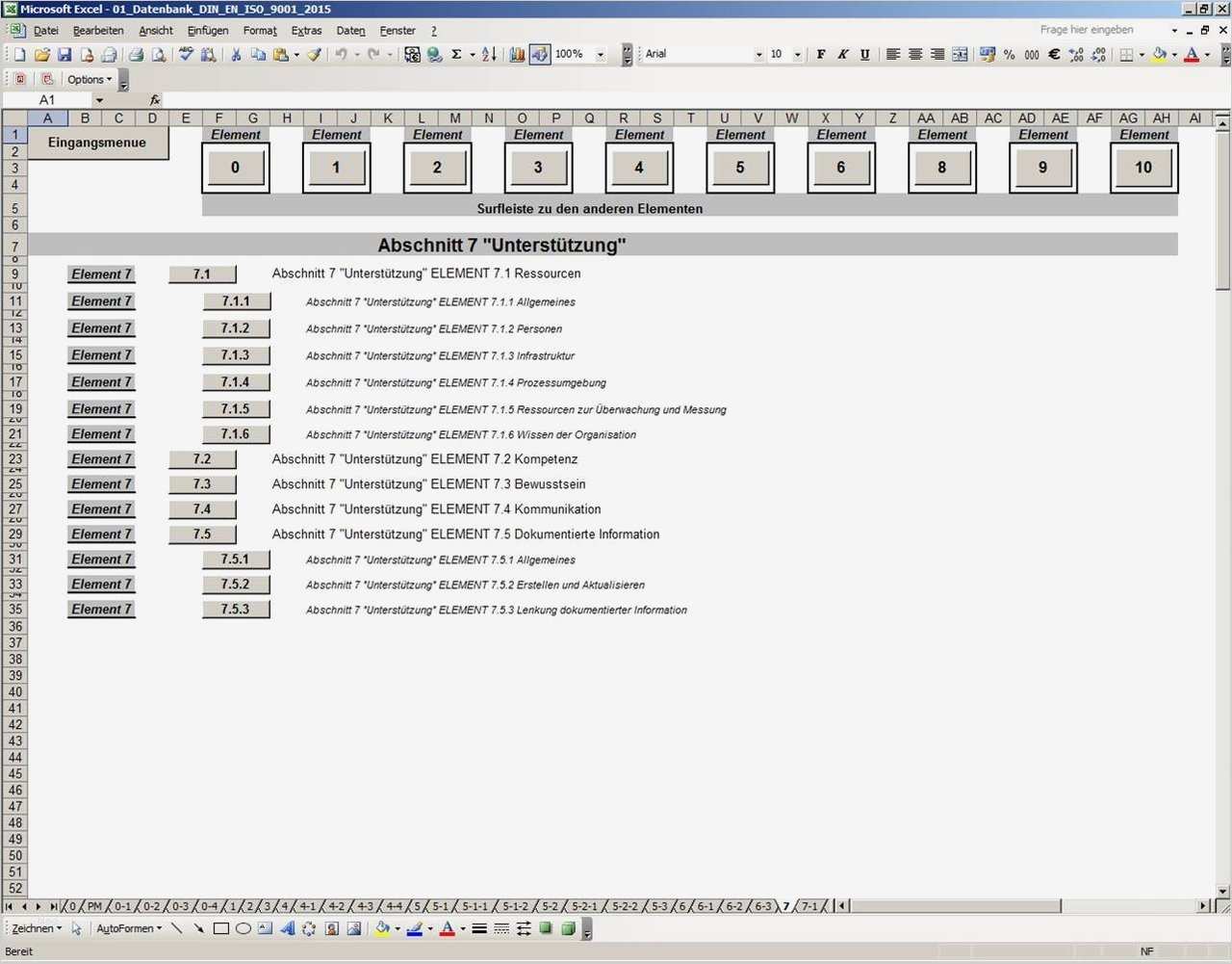 Qualitätsmanagement Excel Vorlagen Hübsch Excel Qualitätsmanagement High Level Structure iso