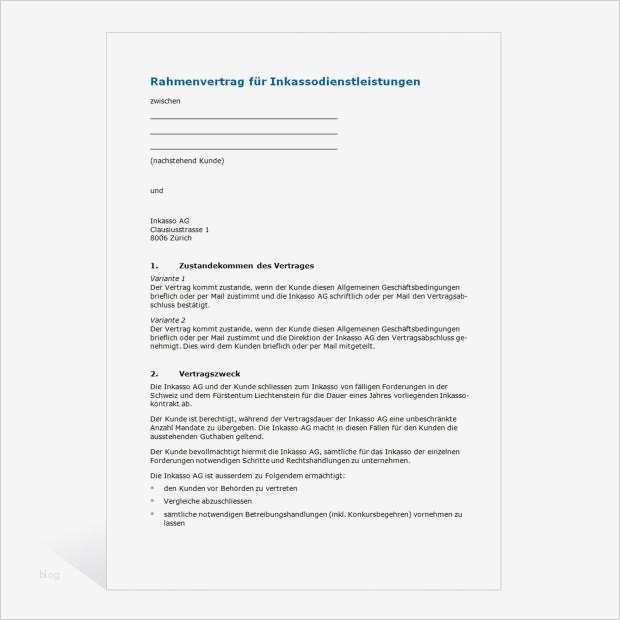 11 Einzigartig Rahmenvertrag Zeitarbeit Vorlage Abbildung 1 Rahmenvertrag Zeitarbeit Vorlage Fabelhaft Mustervertrag Für Inkasso Nstleistungen