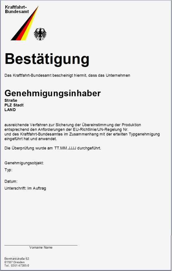 Reach Bestätigung Vorlage Cool Kraftfahrt Bundesamt Systemüberprüfung Cop Q Muster