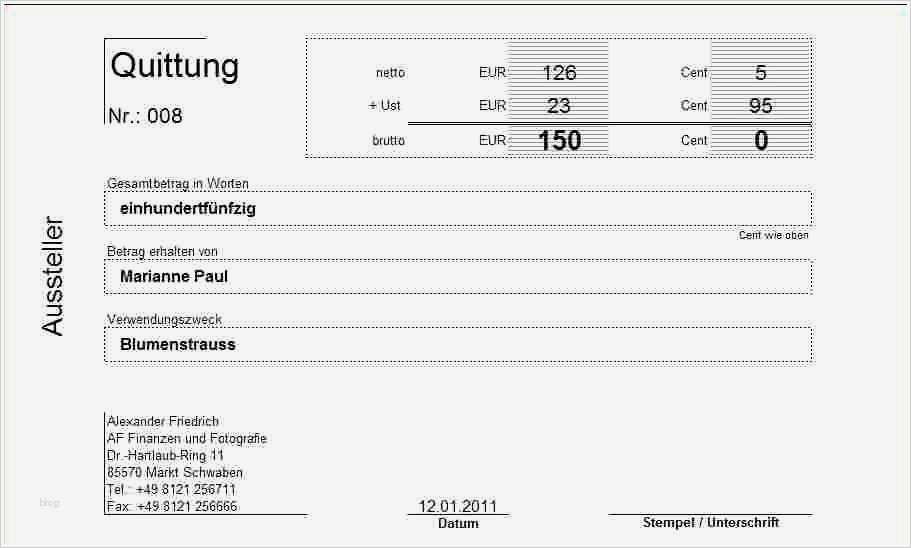 Rechnung Barzahlung Vorlage Luxus 15 Quittung Barzahlung Vorlage