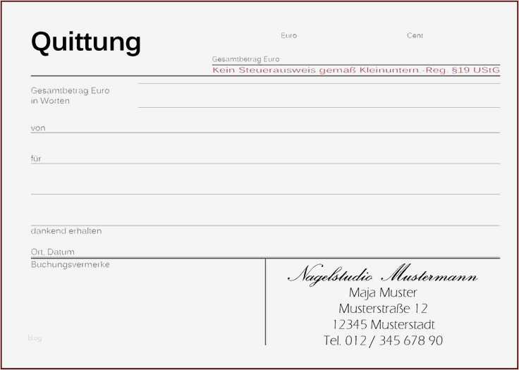 Rechnung Barzahlung Vorlage Schön Muster Kleinunternehmer Rechnung Goeqss 6 Vorlage Quittung