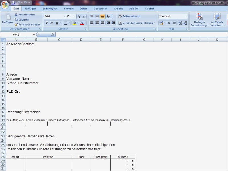 Rechnung Dienstleistung Vorlage Erstaunlich Rechnung Lieferschein