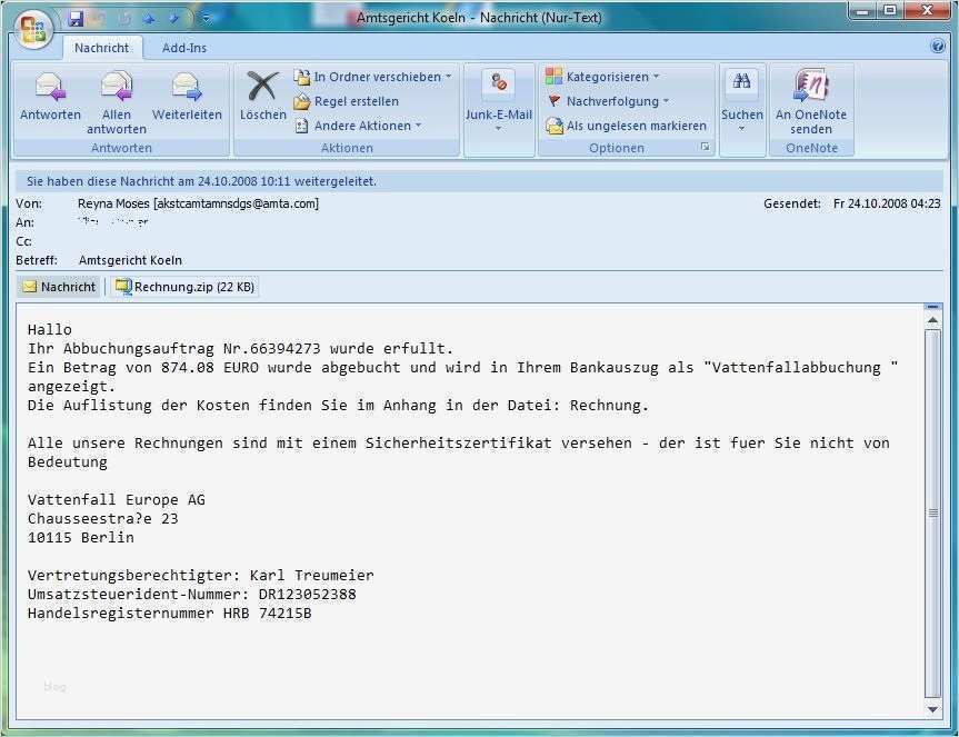 Rechnung E Mail Vorlage Best Of Spar Dsl Warnung Internetkriminelle Schocken Mit