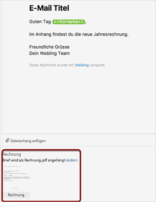 Rechnung E Mail Vorlage Erstaunlich Rechnung Per E Mail Versenden – Webling Support