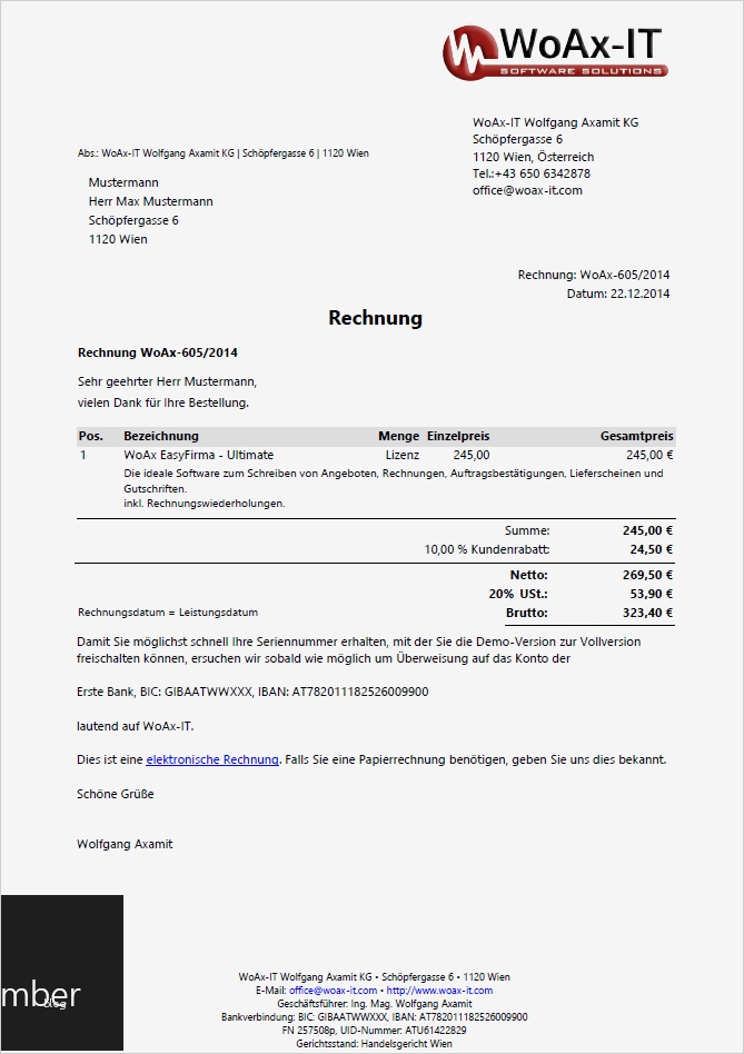 Rechnung E Mail Vorlage Fabelhaft E Rechnung Ratgeber Für Elektronische Rechnugen