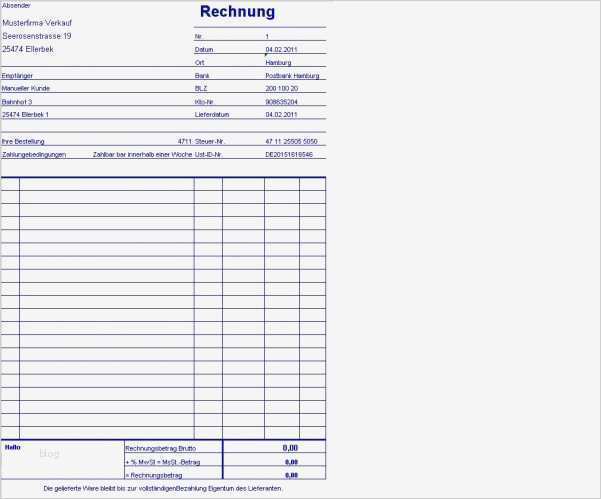 Rechnung Erstellen Excel Vorlage Kostenlos Elegant Excel Vorlage Rechnung Mehrseitig 1 Rechnungsformular