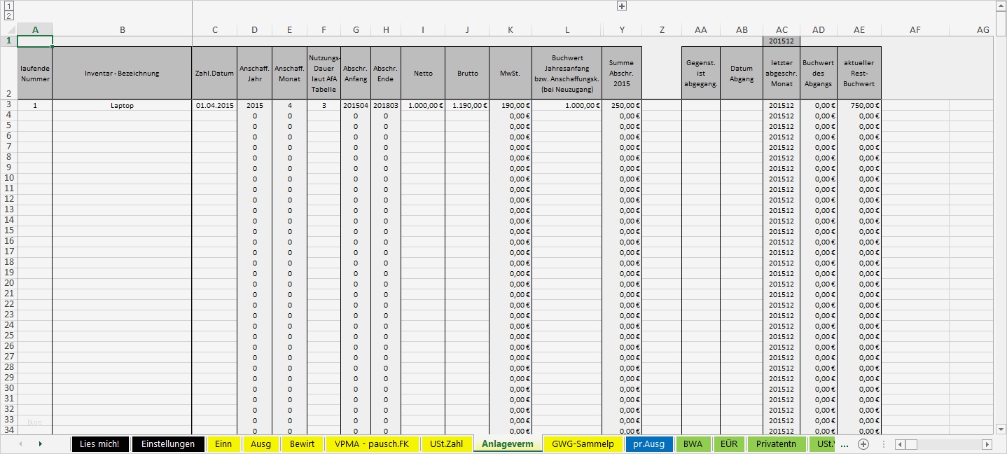 Rechnung Fahrtkosten Vorlage Elegant Excel Vorlage Einnahmenüberschussrechnung EÜr Pierre