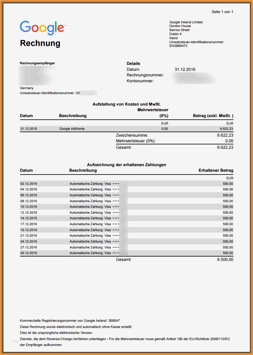 Rechnung Mit Mehrwertsteuer Vorlage Erstaunlich 6 Rechnung Mit Mwst