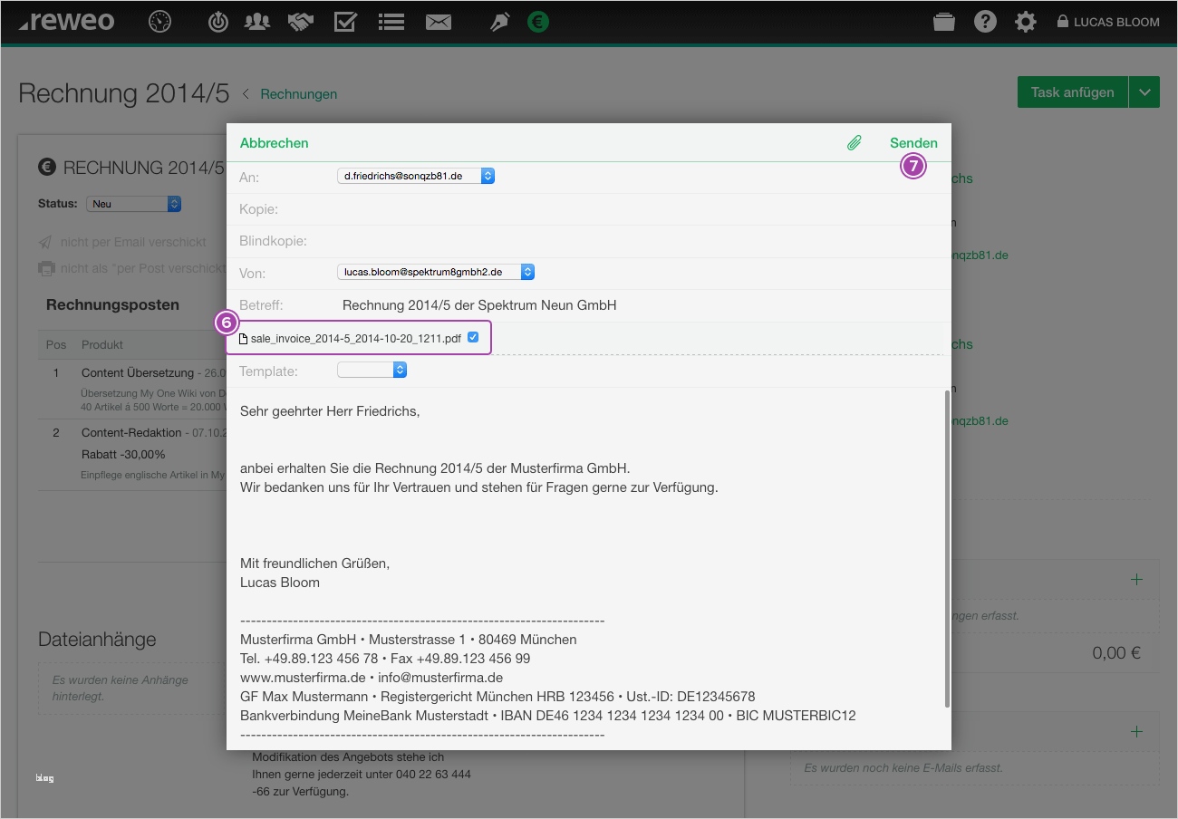 Rechnung Per Email Versenden Vorlage Luxus Rechnung Per Email Versenden Reweo Support