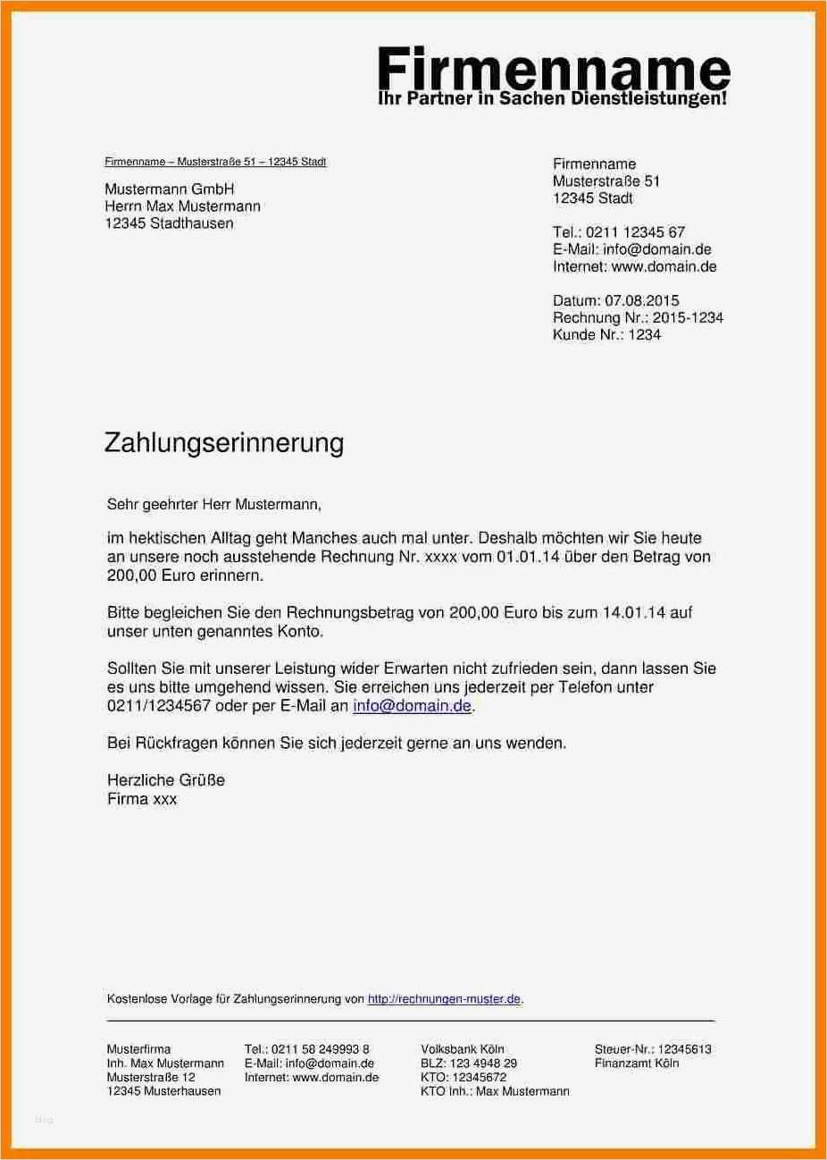 Rechnung Per Email Vorlage Erstaunlich 8 Stornorechnung Muster