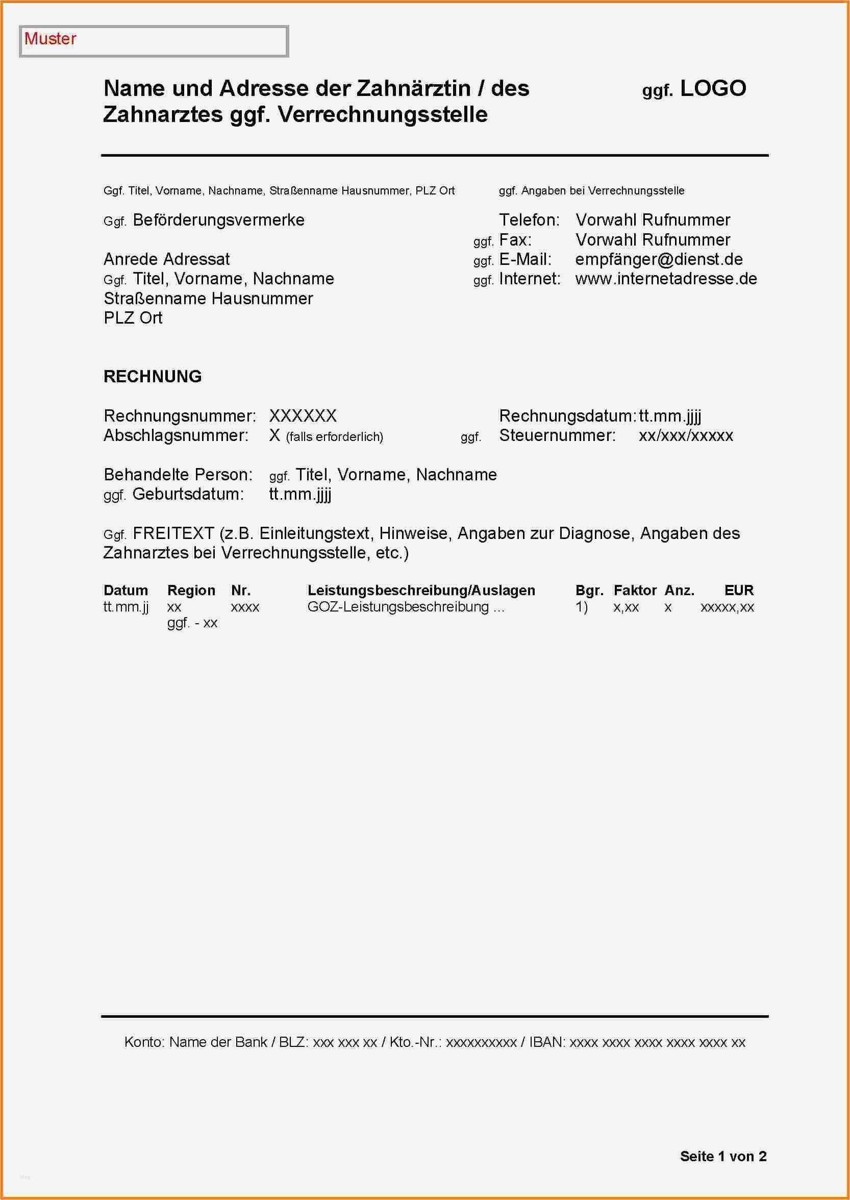 Rechnung Psychotherapie Vorlage Genial 9 Rechnung Schweiz Muster