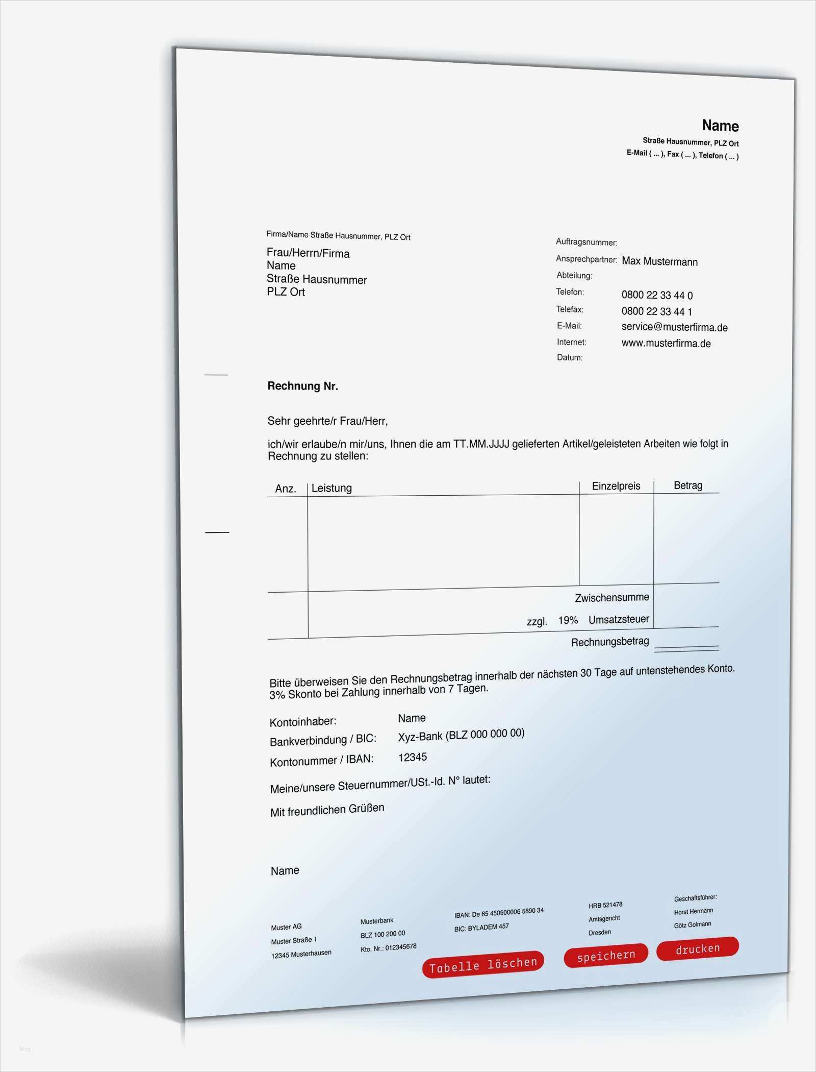 Rechnung Verein Vorlage Inspiration Rechnung Inland