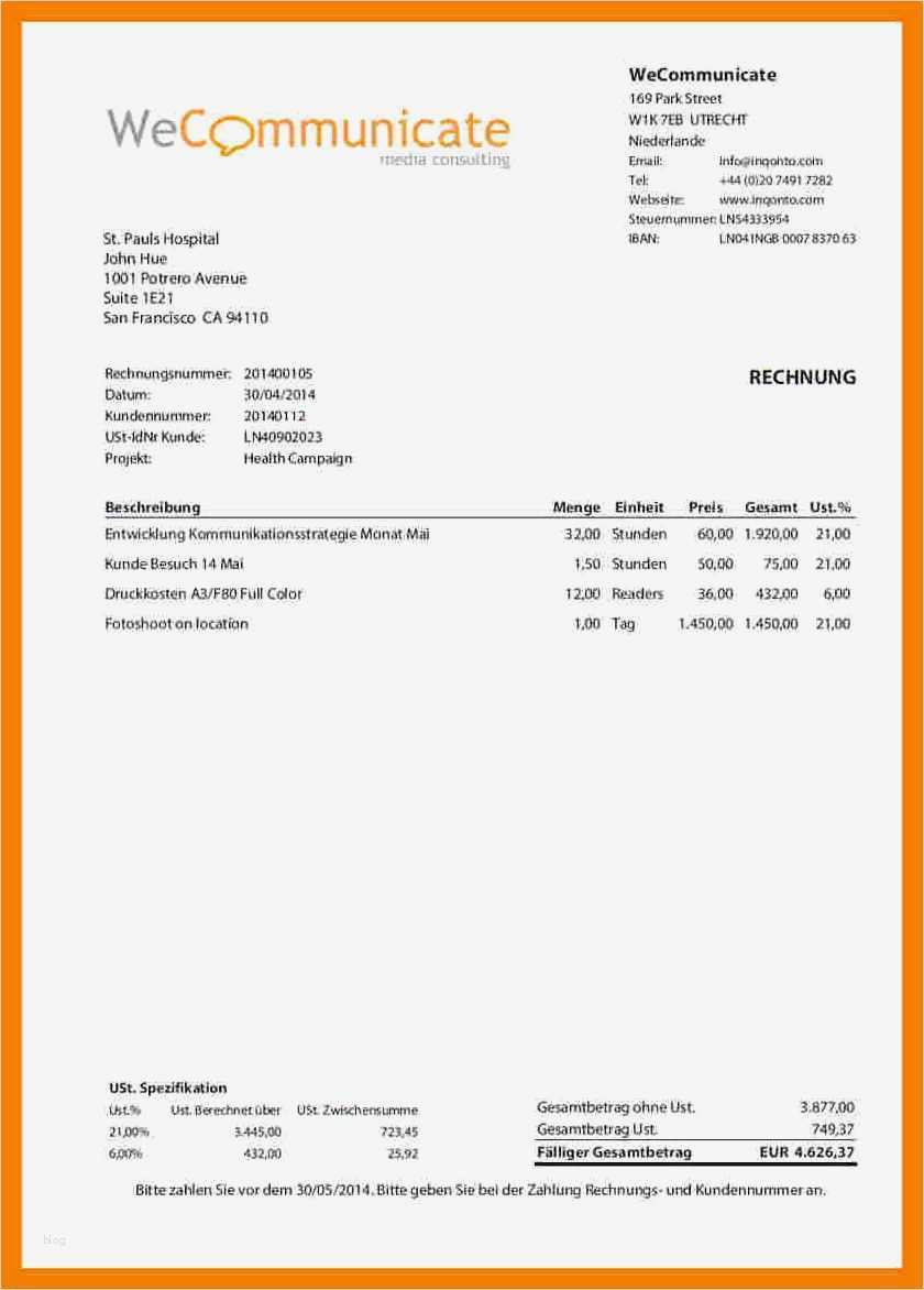 Rechnung Word Vorlage Kostenlos Wunderbar 12 Rechnung Fotograf Vorlage