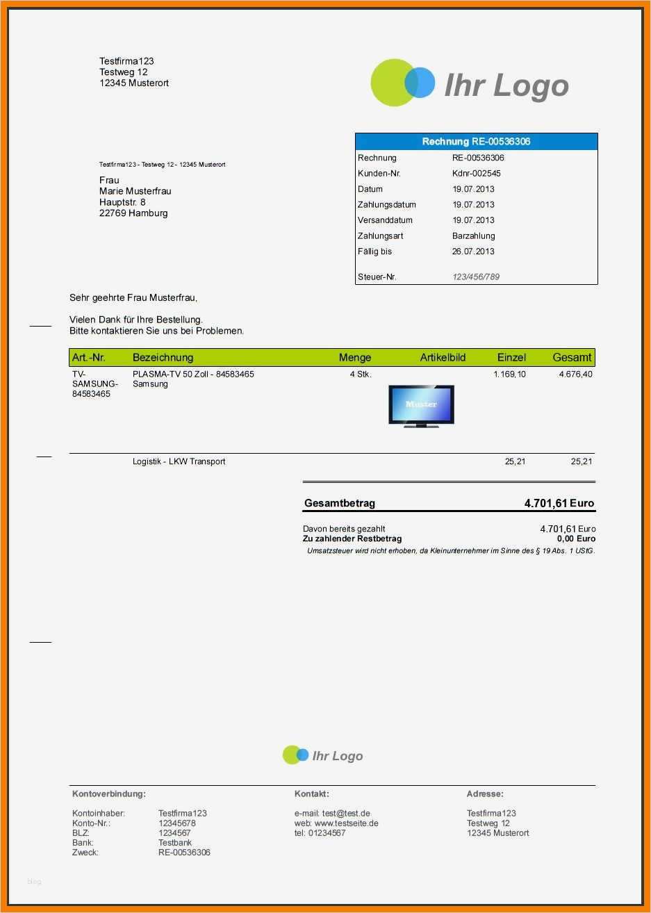 Rechnungen Vorlage Kostenlos Angenehm 9 Vorlage Rechnung Kostenlos