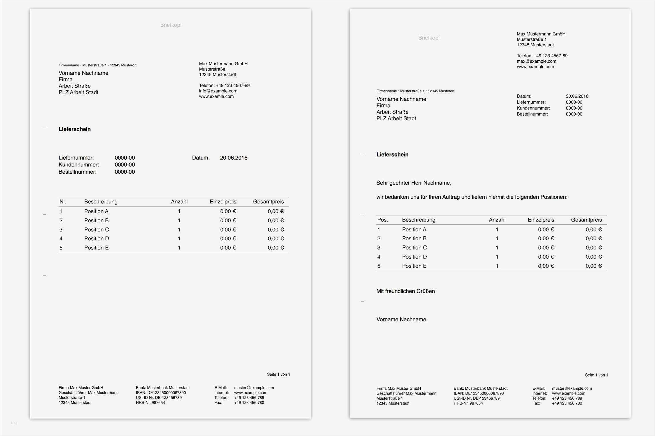 Rechnungen Vorlage Kostenlos Erstaunlich Pages Vorlage Lieferschein