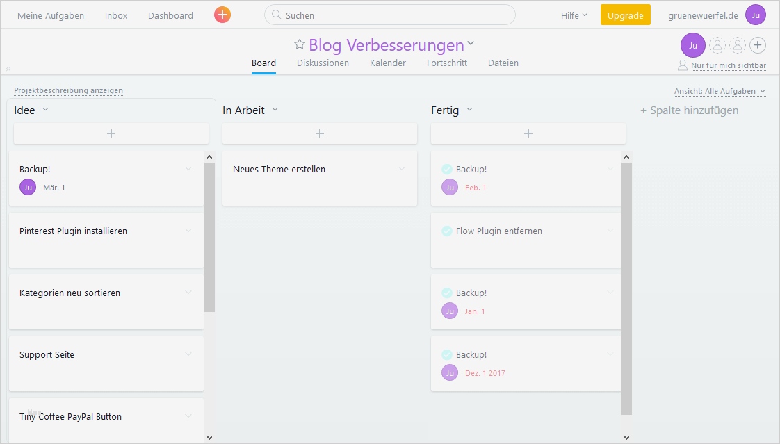 Redaktionsplan Vorlage 2018 Fabelhaft Redaktionsplan Mit asana Kanban Board Grüne Würfel