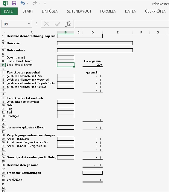 Reisekostenabrechnung 2017 Vorlage Kostenlos Einzigartig Reisekostenabrechnung In Excel Hier Finden Sie Vorlagen