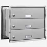 Renz Briefkasten Vorlage Beste 3er V2a Edelstahl Briefkastenanlage Für Mauerdurchwurf