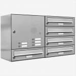 Renz Briefkasten Vorlage Beste 5er V2a Edelstahl Briefkastenanlage Für Aufputz