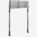 Renz Briefkasten Vorlage Cool 2er Premium Edelstahl Briefkasten Standanlage Freistehend