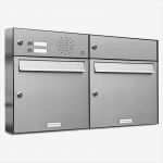Renz Briefkasten Vorlage Elegant 2er V2a Edelstahl Briefkastenanlage Aufputz Klingel