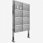 Renz Briefkasten Vorlage Erstaunlich 7er V2a Edelstahl Briefkasten Standanlage Freistehend Mit