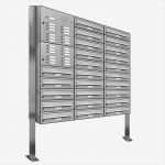 Renz Briefkasten Vorlage Genial 25er V2a Edelstahl Briefkasten Standanlage Freistehend Mit