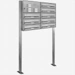 Renz Briefkasten Vorlage Wunderbar 8er V2a Edelstahl Briefkasten Standanlage Freistehend Mit