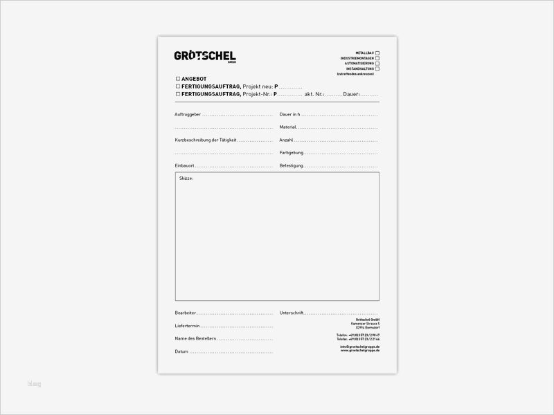 Reparatur Auftragsschein Vorlage Erstaunlich Grötschel Auftragsschein Chairlines Me Nagentur