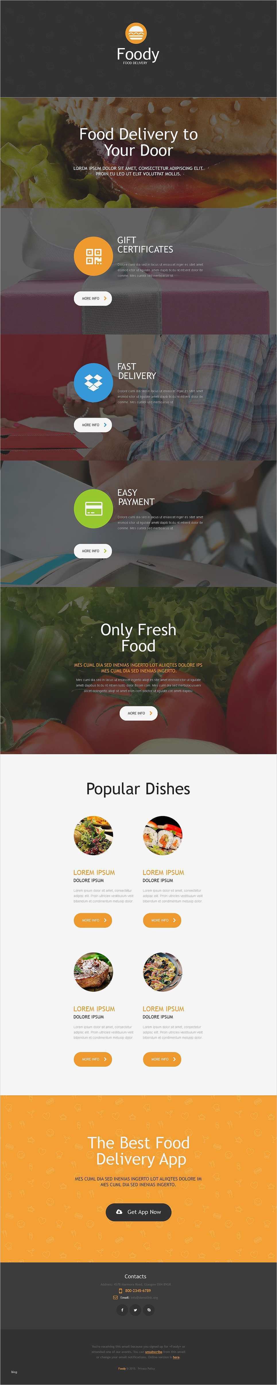 Responsive Newsletter Vorlage Erstaunlich Newsletter Vorlage Für Lieferservice