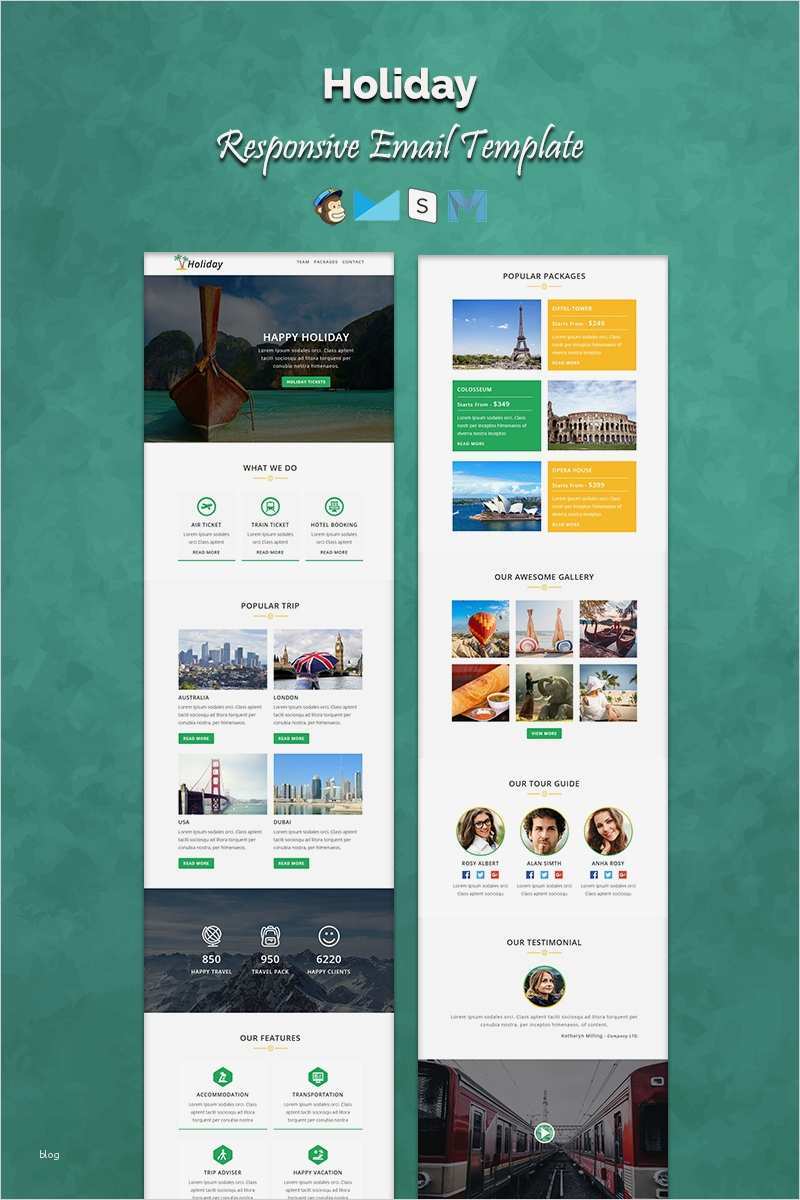 Responsive Newsletter Vorlage Erstaunlich Newsletter Vorlage Für Reisebüro