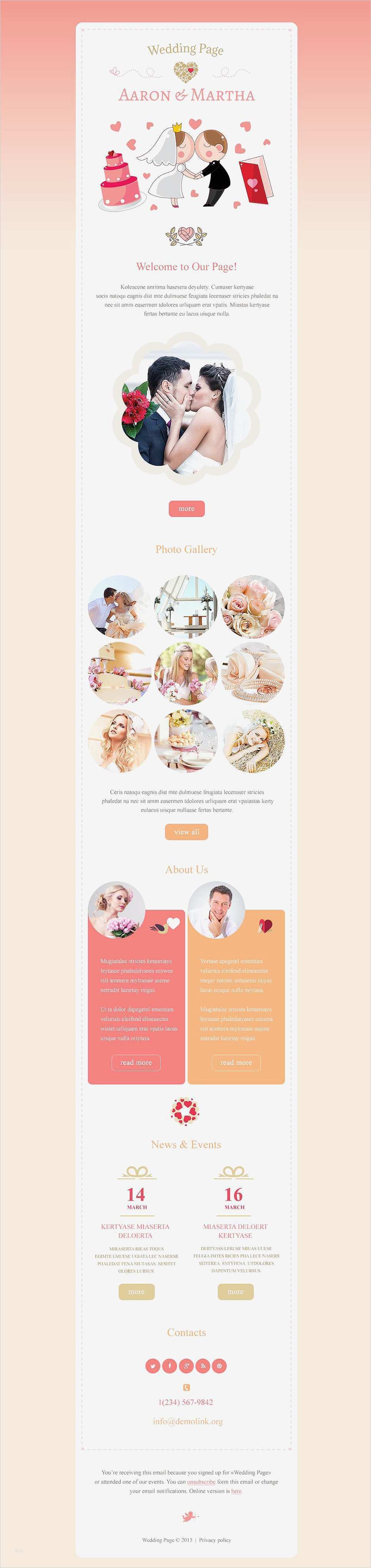 Responsive Newsletter Vorlage Genial Newsletter Vorlage Für Hochzeitsplaner