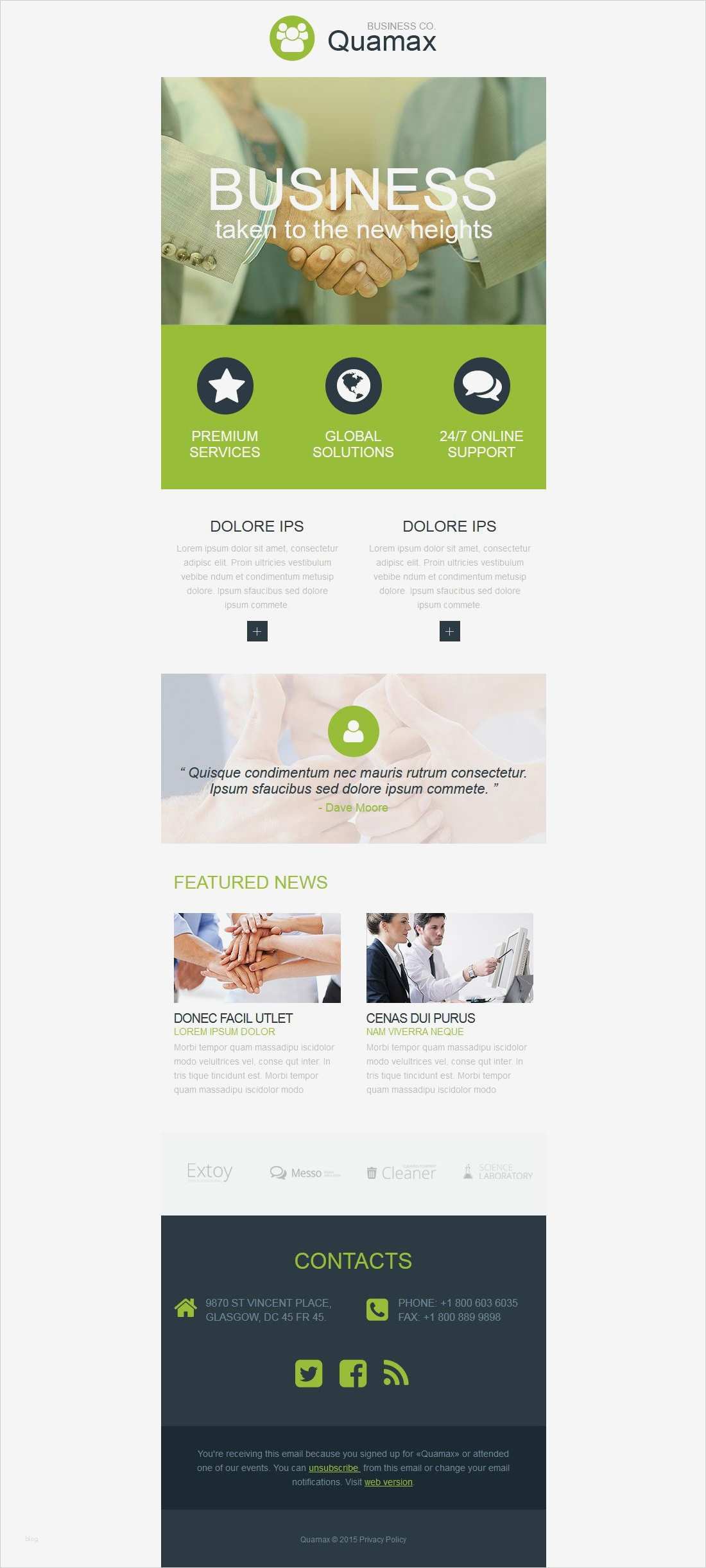 73 Erstaunlich Responsive Newsletter Vorlage Bilder 2 Newsletter Vorlage für Business und Dienstleistungen