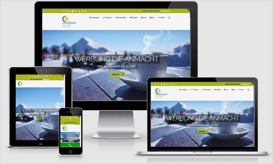 Responsive Webdesign Vorlagen Großartig Responsive Webdesign Agentur Textag Group Webdesign