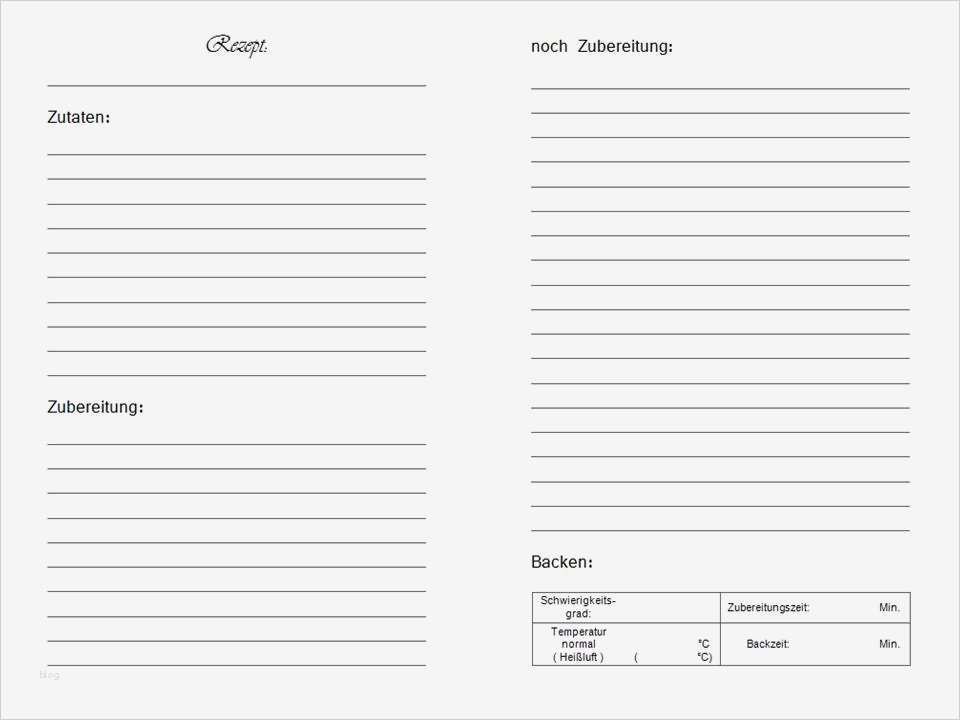 Rezepte Schreiben Vorlage Cool Gemütlich Vorlage Für Rezepte Zeitgenössisch