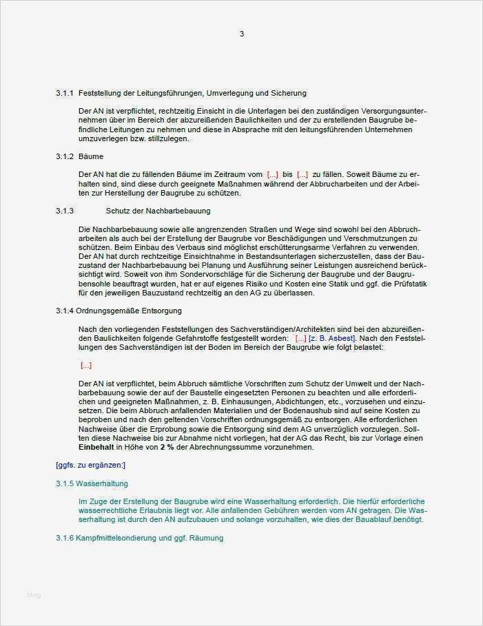 Riester Vertrag Kündigen Vorlage Erstaunlich Vertrag über Gebäudeabbruch Und Baugrube Als Vorlage Zum