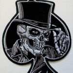 Rocker Tattoos Vorlagen Erstaunlich Biker Chopper Rocker Skelett Zylinder Hat Skull Spade